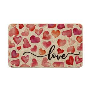 lot 20326 image: Artoid Mode Heart Love Valentines Day Doormat, Anniversary Wedding Home Decor Low-Profile Rug Switch Mat for Indoor Outdoor 17x29 Inch