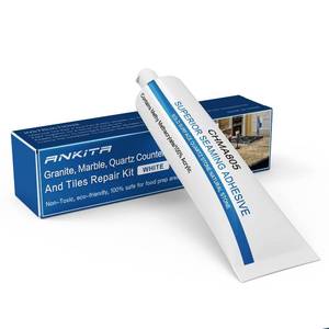 lot 20331 image: Quartz Countertop Repair Kit (White), Quick-Drying Quartz Repair Kit for Edge Chips, Cracks, Scratches, Nicks on Quartz, Granite, Marble, Porcelain and Other Natural Stone Surfaces