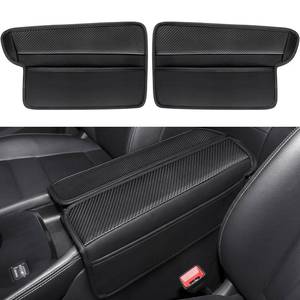 lot 20346 image: Center Console Armrest Cover for Nissan Rogue 2021-2026, Middle Console Pad Lid Cover Protector Elbow Arm Rest with Side Pockets, Rogue Interior Accessories, PU Leather (Carbon Fiber Pattern)