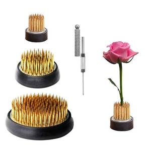 lot 20350 image: 4Set Flower Frog Flower Arrangement Taiwan Floral Frogs Japanese Ikebana Kenzan Tools 2-in-1 Pin Frogs Straightening Tool Flower Holder (1.02inch, 1.34inch, 1.97inch)