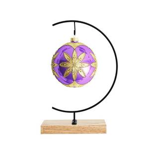 lot 20352 image: CXLE Ornament Display Stand - Iron Pothook Stand for Hanging Glass Globe, Air Plant Terrarium, Witch Ball, Christmas Ornament and Home Wedding Decoration