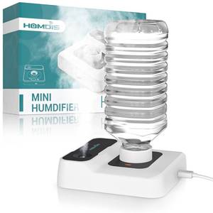 lot 20357 image: HOMDIS Portable Humidifiers for Travel, Small Mini Humidifier with Auto Shut-Off, Nightlight and Storage Bag for Hotel, Bedroom or Office, Plant Humidifier Indoor, White