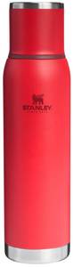 lot 20362 image: Stanley Adventure-To-Go Vacuum Bottle 1.4 qt  Wide Mouth with Leakproof Cup Lid  Keep Drinks Hot or Cold  Packable for Travel  Insulated Stainless Steel Thermal Bottle  BPA-Free  Chili Red