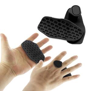 lot 20368 image: UQOOQFA Weight Lifting Grips - Rubber Anti-Slip Workout Grips, Ergonomics Hand Protector Gloves for Gym Training and Exercise, Dumbbell, Bar Pad, Pull Up for Men and Women, No Sweaty (Black)