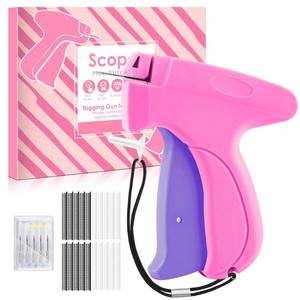 lot 20410 image: Stitch Gun for Clothes - Handheld Stitch Gun Quick Clothing Fixer - Tagging Gun - Includes 6 Needle, 1000 Black Fasteners & 1000 White Fasteners