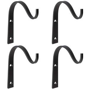 lot 20412 image: Mkono 4 Pack Iron Wall Hooks for Hanging Plant Lanterns, Plant Hanger Fence Metal Bracket for Bird Feeders, Wind Chimes, Mason Jar Sconces, Light Outdoor Indoor Rustic Home Decor, 3 Inch