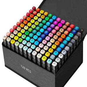 lot 1127 image: Zmcik 120 Colors Alcohol Markers Art Markers for Kids and Adult Drawing Marker Dual Tip Coloring Painting Perfect for Boys Girls Students Gift