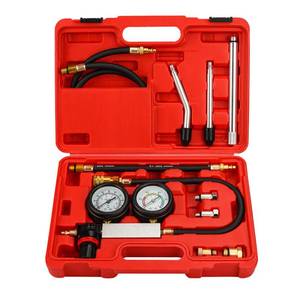 lot 1140 image: Bicos Cylinder Leak Down Tester Kit Dual Gauge Leakdown Detector Tool Set for Pressure Check & Leakage Rate Test Gasoline Engine Compression Leakdown Detector Leakage Test Set