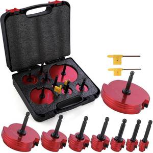lot 1144 image: Double-Blade PVC Pipe Reamer Kit (12 to 4) 8PCS into Standard 12 Drills - Fits Sch.40 CPVC ABS Hub