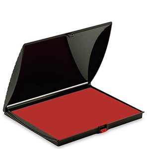 lot 2313 image: Veltec Premium Quality Felt Rubber Stamp Ink Pad, Large 5 x 7, Durable Lightweight (Red)