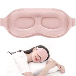 lot 2314 image: MZOO Luxury Sleep Mask for Back, Side Sleeper, Complete Light Blocking Sleeping Eye Mask Night Blindfold, 3D Zero Pressure & Spacious for Lash Extensions, Breathable Soft Eye Cover Flight Nap Travel