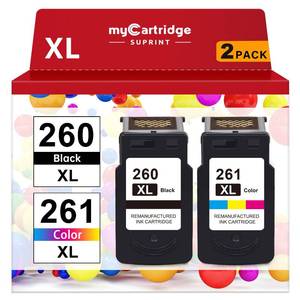 lot 2336 image: 260XL 261XL Ink Cartridges Replacement for Canon 260 and 261 Ink Cartridges Printer Ink 260 and 261 Combo Pack Pixma TS6420a TS6400 TS6420 TR7020a TR7000 TR7020 TS5320 TS5300 PG-260 XL CL-261 XL