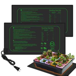 lot 2342 image: GYTF 21W Seedling Heat Mat for Seed Starting, 10 x 20.75 Waterproof Heating Pad for Indoor Plants Germination Hydroponic, MET Standard - 2 Pack