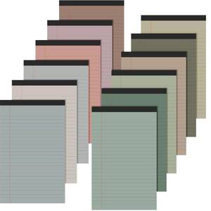 lot 2347 image: Lincia 12 Pcs 12 Pcs 5 x 8 Small Legal Pads Colored Lined Note Pads Narrow Ruled Writing Notepads 50 Sheets Per Micro Paper Notebook Lined and Perforated for College Office Supplies (Fresh Colors)