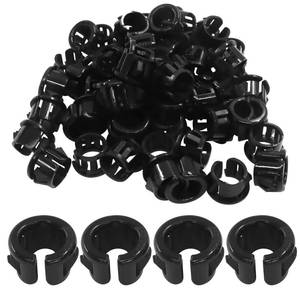 lot 2362 image: BokWin 60 Pack Opened Snap Bushing 12 inch��OSB-13 Plastic Cable Hole Grommets for Wiring, Black Nylon Snap-in Locking Electrical Wire Cord Hose Tubing Bushings Protectors with Easy Installation
