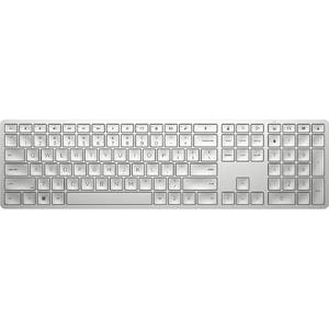 lot 2410 image: HP 970 Programmable Wireless Keyboard (Silver) - Bluetooth & 2.4 GHz Wireless Multi-Device Connectivity - USB-C Rechargeable Battery - 24 Programmable Keys - Works with Windows & MacOS (3Z729AA#ABA)
