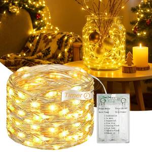 lot 4428 image: Fairdeer 16FT 50 LED Fairy Lights Battery Operated with Timer, 8 Modes USB Mini Twinkle Light, Small String Lights for Tree Wreath Vase Bedroom DIY Holiday Wedding Party Decorations-Warm White
