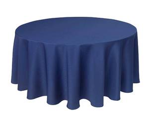 lot 4437 image: Biscaynebay Textured Fabric Round Tablecloths 90, Navy Water Resistant Washable Table Cloths Circle Folding Table Covers Linen for Dining, Kitchen, Wedding & Parties etc