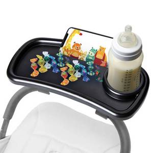 lot 4488 image: Stroller Snack Tray Replacement for Graco - Stroller Cup Holder with Phone Holder, Universal Snack Tray, Stroller Tray Attachment with Non Slip Clip
