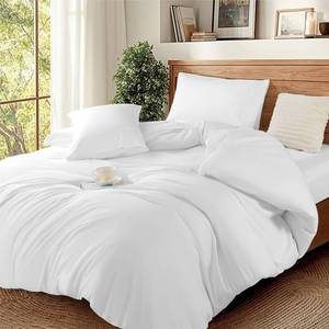 lot 5683 image: DEITAS Luxury 1200 Thread Count 100% Cotton Sheets Queen 3 PC Set - Sateen Weave Ultra Soft & Silky, Easy Care 3 Piece Set with Pillowcases(White)