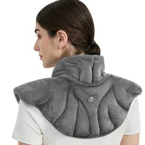 lot 5708 image: MEISENHOME Microwavable Heating Pad for Neck and Shoulders, Weighted Microwave Moist Neck Wrap for Pain Relief Sore Muscle Stress Tension, Heated Wrap with Aromatherapy, Hot & Cold Compress, Grey