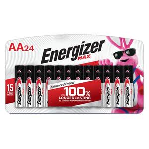 lot 6003 image: Energizer AA Batteries, MAX Double AA Battery Alkaline, 24 Count incomplete