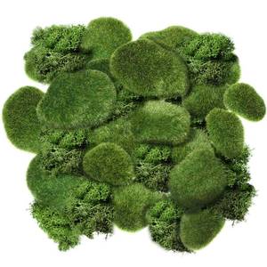 lot 6004 image: Chuangdi 20 Pcs Artificial Moss Rock Assorted Sized Decorative Faux Green Stones Green Moss Balls Decor for Floral Arrangements and Crafting Gardens