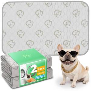 lot 6006 image: FXW Washable Pee Pads for Dogs, Puppy Pads with Super Absorbent, Specifically Designed for 30inch Cages, 18 x 29 Rectangle, Khaki, 2 Packs