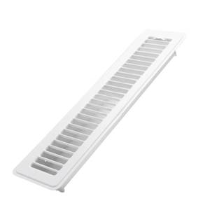 lot 6008 image: Howeall 2x14 Inch Floor Register - Heavy Duty Steel Walkable Floor Vents - Easy Adjust Air Supply Lever - Vent Covers for Home (White)