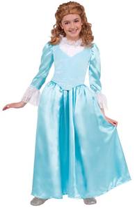 lot 6010 image: Rubies Girls Forum Colonial Lady Costume, Blue, Large