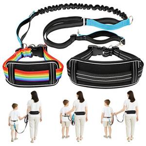 lot 6036 image: Waist Leash Harness with Soft Cushion for Autism Special Needs ADHDASD Children, Hands Free Safety Walking Harness with Light Reflector and 3 Padded Handles, Kids Adjustable Elopement Tether Leash