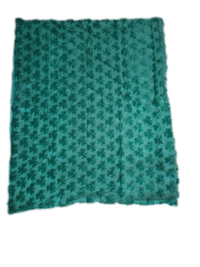 lot 6043 image: Green Shamrock Pattern Fabric approximately 45x25 in