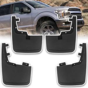 lot 6049 image: Hbzxqp Mud Flaps Without Fender Flares Mud Guards Compatible with Ford F150 2015-2020 Pickup Splash Guards for Trucks Front & Rear Side 4pcs