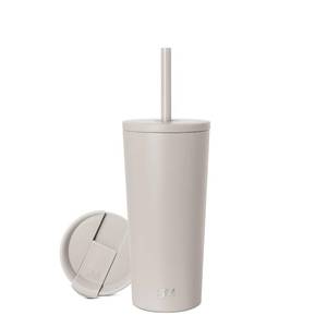 lot 6060 image: Simple Modern Classic Tumbler with Straw Lid  Insulated Iced Coffee Cup Reusable Stainless Steel Water Bottle Travel Mug  Gifts for Women Men Her Him  20oz  Almond Birch