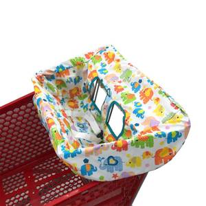 lot 6067 image: Portable Shopping Cart Cover, High Chair and Grocery Cart Covers for Babies, Kids, Infants & Toddlers, Attached Carry Bag (Simple Elephant)