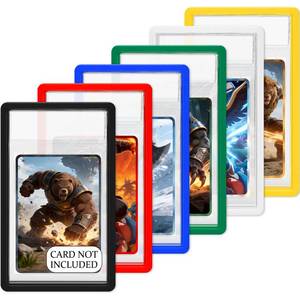 lot 6082 image: Slab Guard for PSA Graded Cards 6 Color Flexible Silicone Bumper for Graded Card Cases, Shock-Absorbing, No-Slip Fit Corner, Edge Protection for Standard PSA Slabs-Rubber Guard Only, No Plastic Cover