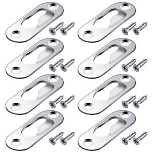lot 6092 image: Hotop 40 Pieces Single Keyhole Picture Frame Hanger with 80 Pieces Screws Metal Keyhole Hanging Fasteners Brackets for Mirror Frame Cabinet, 43 x 16 mm(Silver)