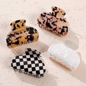 lot 6096 image: Sunolga 3.5 Inch Hair Claw Clips 4 Pack Tortoise French Jaw Clips Barrettes for Thick & Thin Hair Fashion Hair Accessories for Women