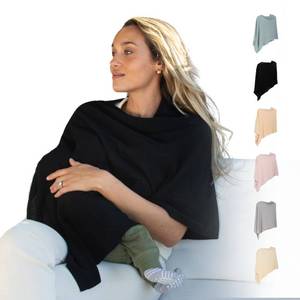 lot 6109 image: Breathable Nursing Cover Up for Breastfeeding - Privacy Nursing Covers - Newborn Essentials Must Haves - Improved Ponchy by Gold Mamas - Ebony