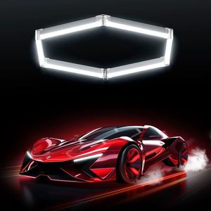 lot 6111 image: Unenrui Hexagon Garage Lights, 42W 6500K Hexagon Lights Easy Install Super Bright Garage Lighting Ceiling LED for Garages Workshop Warehouse Basement Gym (1 HEX)