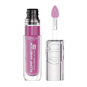 lot 6125 image: LOreal Paris Plump Ambition pH Hyaluron Lip Oil, Color Shifting Lip Tint with 24HR Hydration, Volumizing Shine and Lasting Color, 050 pH Lilac