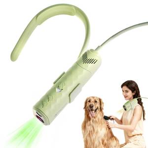 lot 6140 image: Dog Dryer for Pet Grooming,Pet Neck-Hanging Hair Dryer,Alternating Hot and Cold Airflow.Handheld & Hands-Free.Low-Noise, Ultra-Lightweight.High Wind Speeds.Adjustable Heat & Speed Green