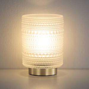 lot 6141 image: Mirasium Battery Operated Lamp with Timer, Small Battery Powered lamp for Bedside, Cordless Table Lamps with LED Warm Bulb, Wireless Lamp for EntrywayDormOfficePatioLiving Room Decor-Frosted White