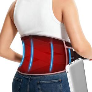 lot 9835 image: Heating Pad for Back Pain Relief Cordless 7000mAh Heated Pad for Lower Back Pain Lumbar Massager with 6 Heat 6 Vibration - Rechargeable Portable Heating Pad for Women Men