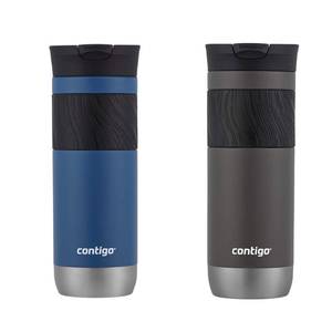 lot 9844 image: Contigo Byron Vacuum-Insulated Stainless Steel Travel Mug with Leak-Proof Lid, Reusable Coffee Cup or Water Bottle, BPA-Free, 20oz 2-Pack in Sake & Blue Corn Perfect for Hot and Cold Beverages