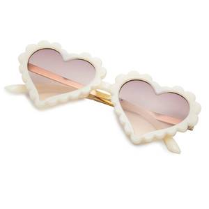 lot 10092 image: COASION Kids Heart Girls Sunglasses UV 400 Protection for Toddler Party Beach Shades Age 3-10 (Beige)