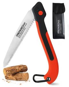 lot 10106 image: Prepared4X Folding Saw - 8.5 Camping Saw for wood cutting -Heavy Duty, Lightweight SK-5 Steel Blade with Safety Lock, Ergonomic Non-Slip Grip
