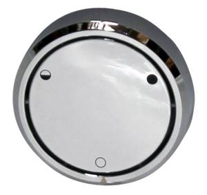 lot 10109 image: Westbrass D493CHM-26 Universal Patented Deep Soak Round Replacement 2-Hole Bathtub Overflow Cover for Full and Over-Filled Closure, 1 Pack, Polished Chrome - LOGO