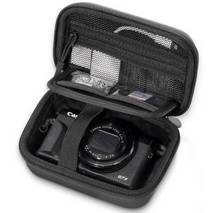 lot 10110 image: ProCase Hard Shell Digital Camera Case for Canon G7X Mark III Mark II, Sony Cybershot, PowerShot SX740, Ricoh GR III, Kodak Pixpro, Compact 4K Vlogging Small Cameras Travel Carrying Storage Bag -Black