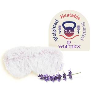 lot 10118 image: warmies Microwavable Eye Mask for Warmth & Comfort - Heating & Cooling Compress for Calming Relaxation - Weighted & Heated Eye Mask with Scented Lavender for Sleeping - Marshmallow Lavender